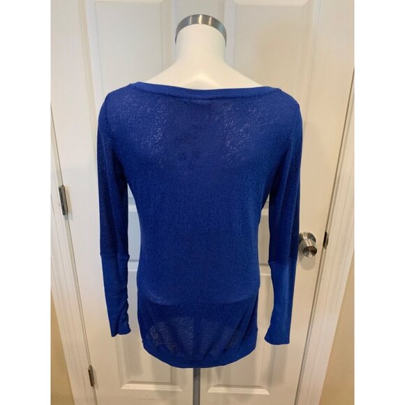 Nike Blue Thin Speckled Long Sleeve Athletic Top, Size Large - Picture 4 of 5